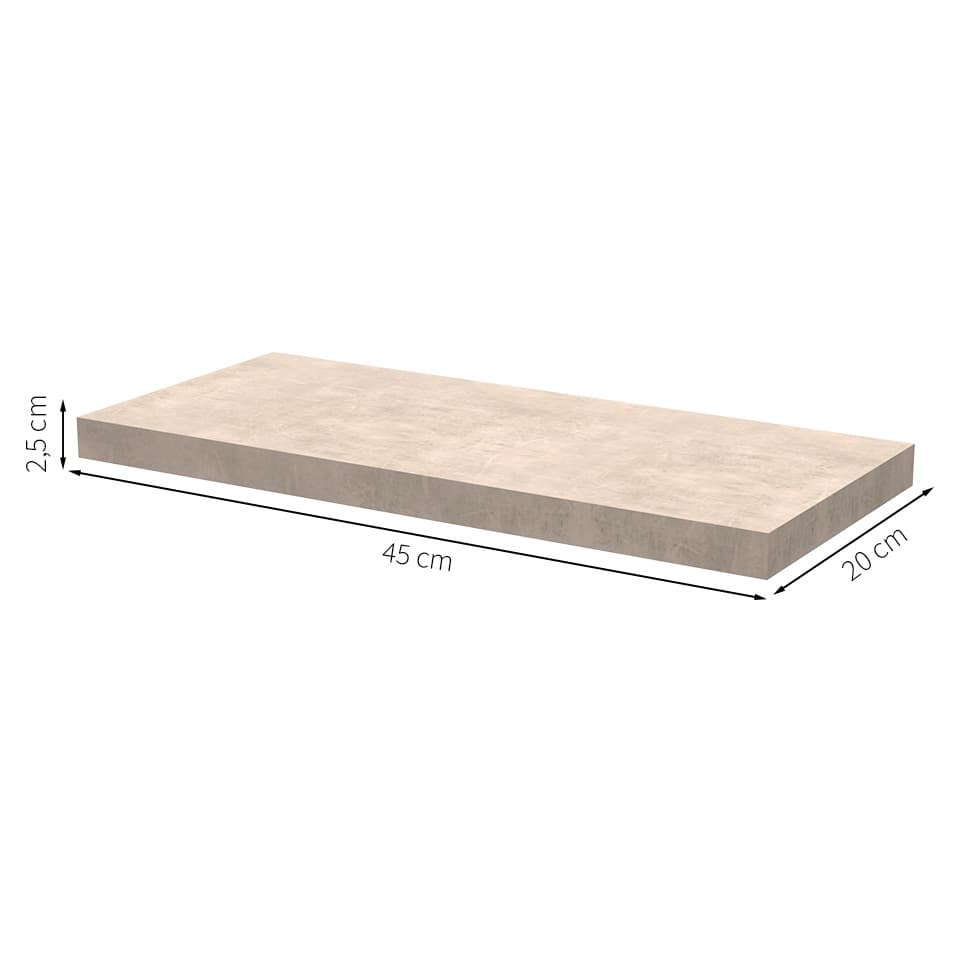 Prateleira Bamberg Concreto 45 cm