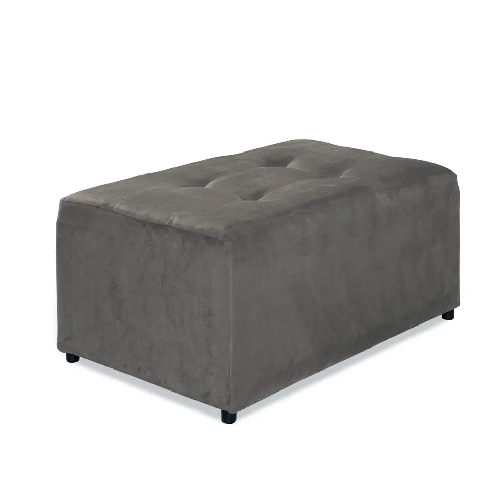 Puff Dijon Suede Cinza