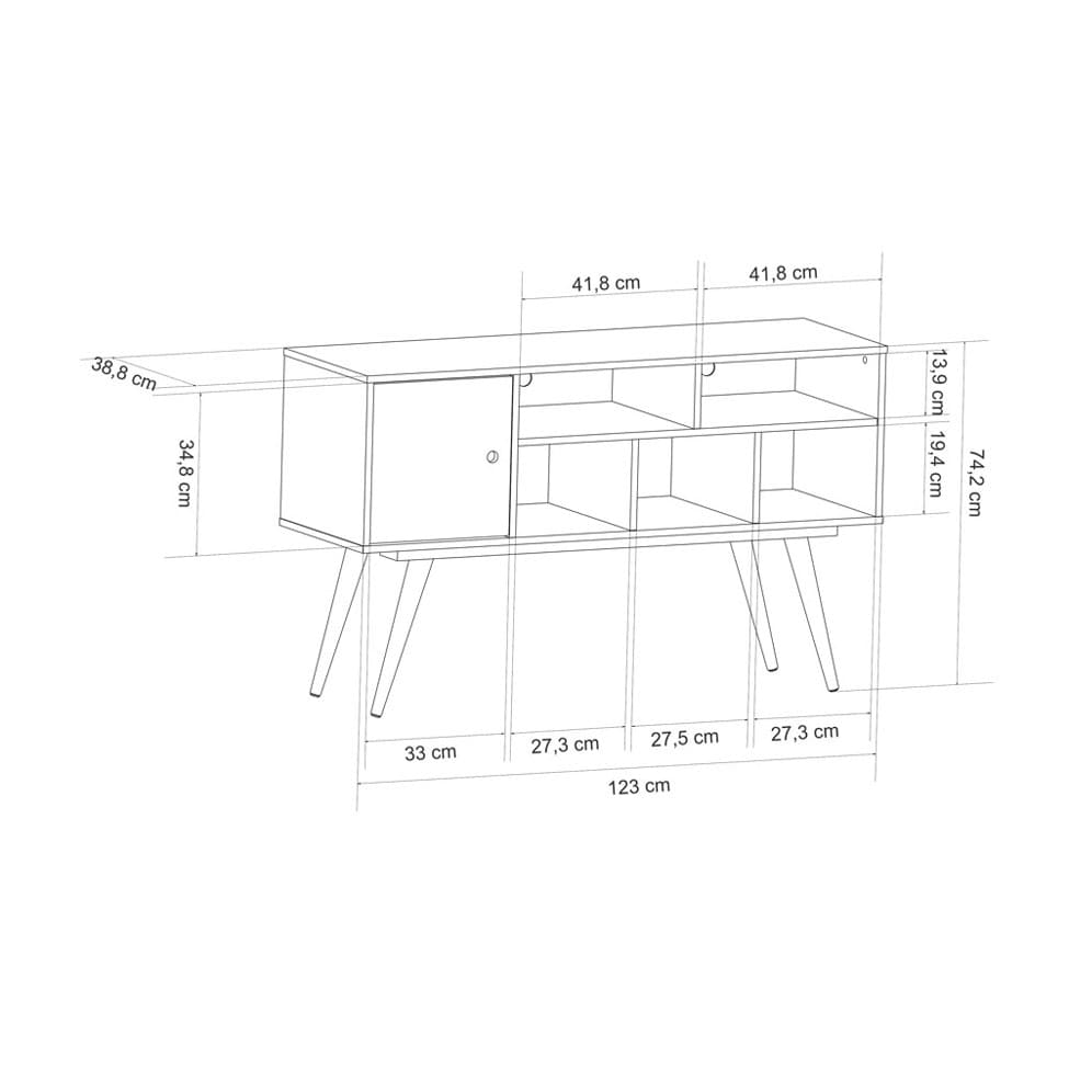Rack Essen Preto 123 cm