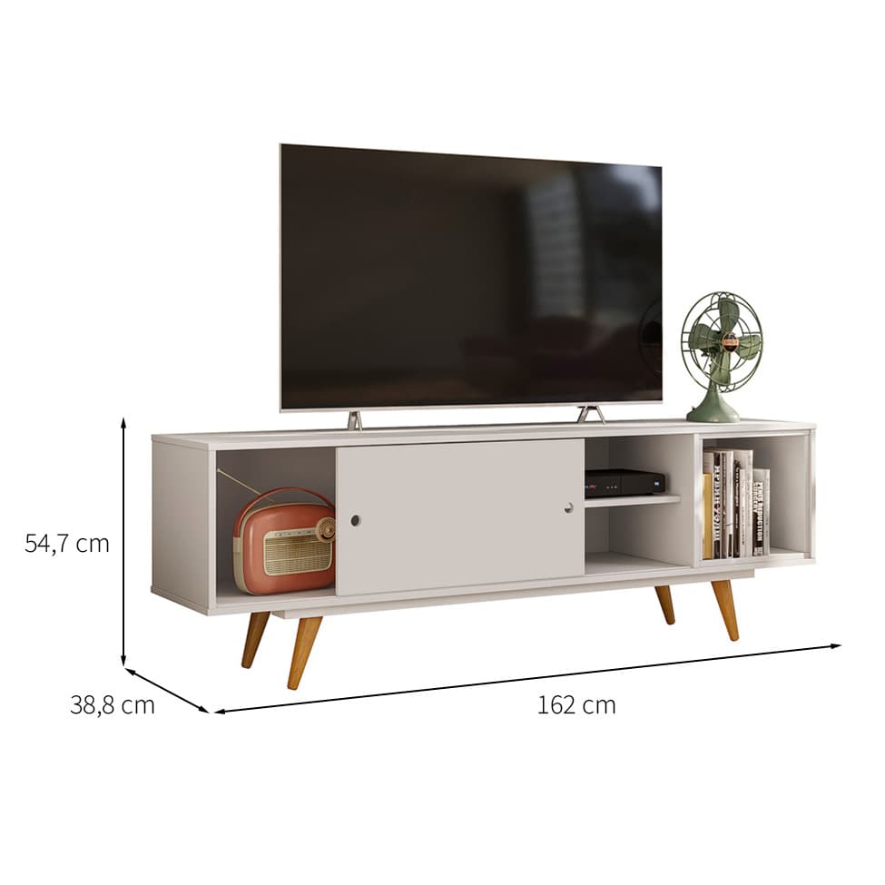 Rack Retrô Goslar Branco 162 cm