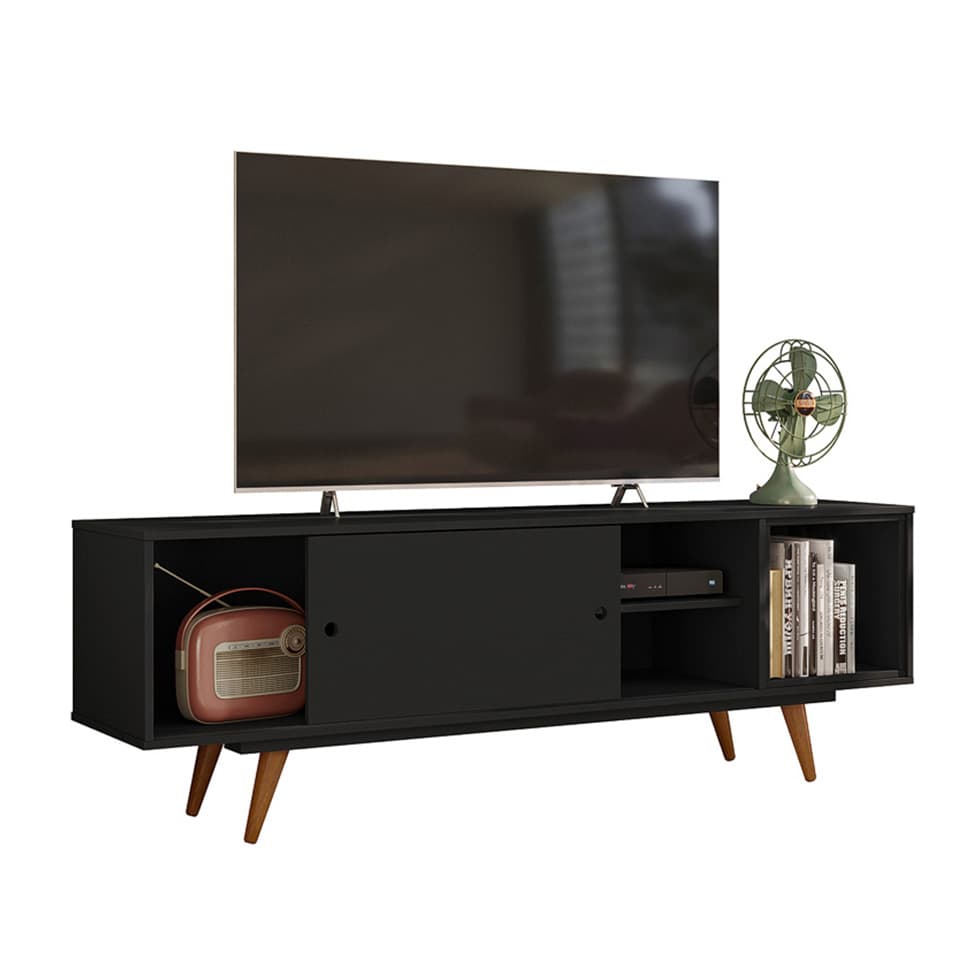 Rack Retrô Goslar Fosco Preto 162 cm