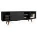 Rack Retrô Goslar Fosco Preto 162 cm
