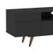 Rack Retrô Paris Preto 162 cm