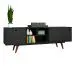 Rack Retrô Weimar Preto 162 cm