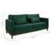 Sofá 2 Lugares Bahamas Suede Verde