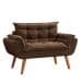 Sofá 2 Lugares Dock Suede Marrom