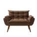 Sofá 2 Lugares Dock Suede Marrom