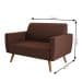 Sofá 2 Lugares Halifax Suede Marrom