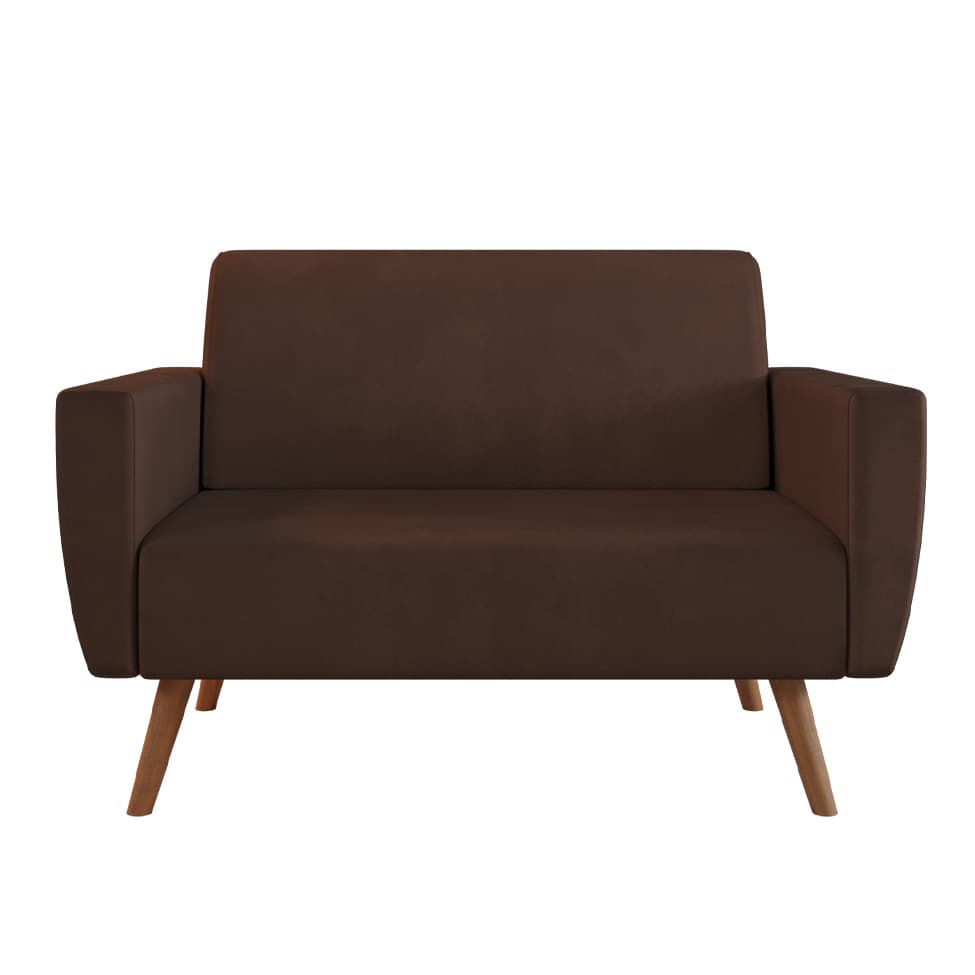 Sofá 2 Lugares Halifax Velosuede Marrom