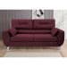 Sofá 3 Lugares Denver Suede Vinho