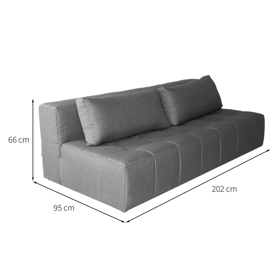 Sofá 3 Lugares Modular Soho Linho Cinza