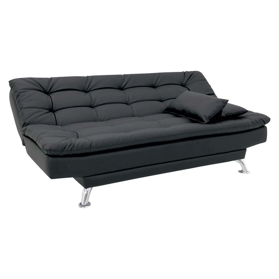 Sofá-Cama 3 Lugares Casal Premium Preto
