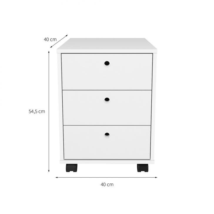 [OUTLET] Gaveteiro New 3 GV Branco