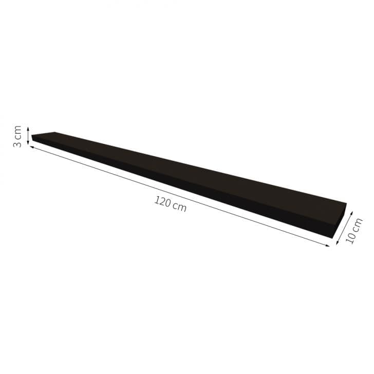 [OUTLET] Prateleira Ardo Preta 120 cm