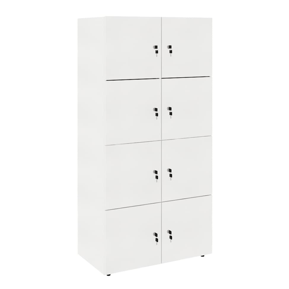Armário Locker Duplo Module 8 PT Branco