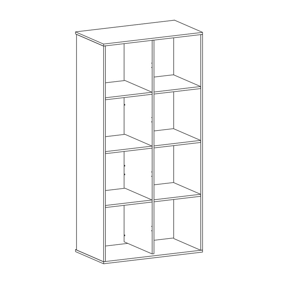 Armário Locker Duplo Module 8 PT Branco