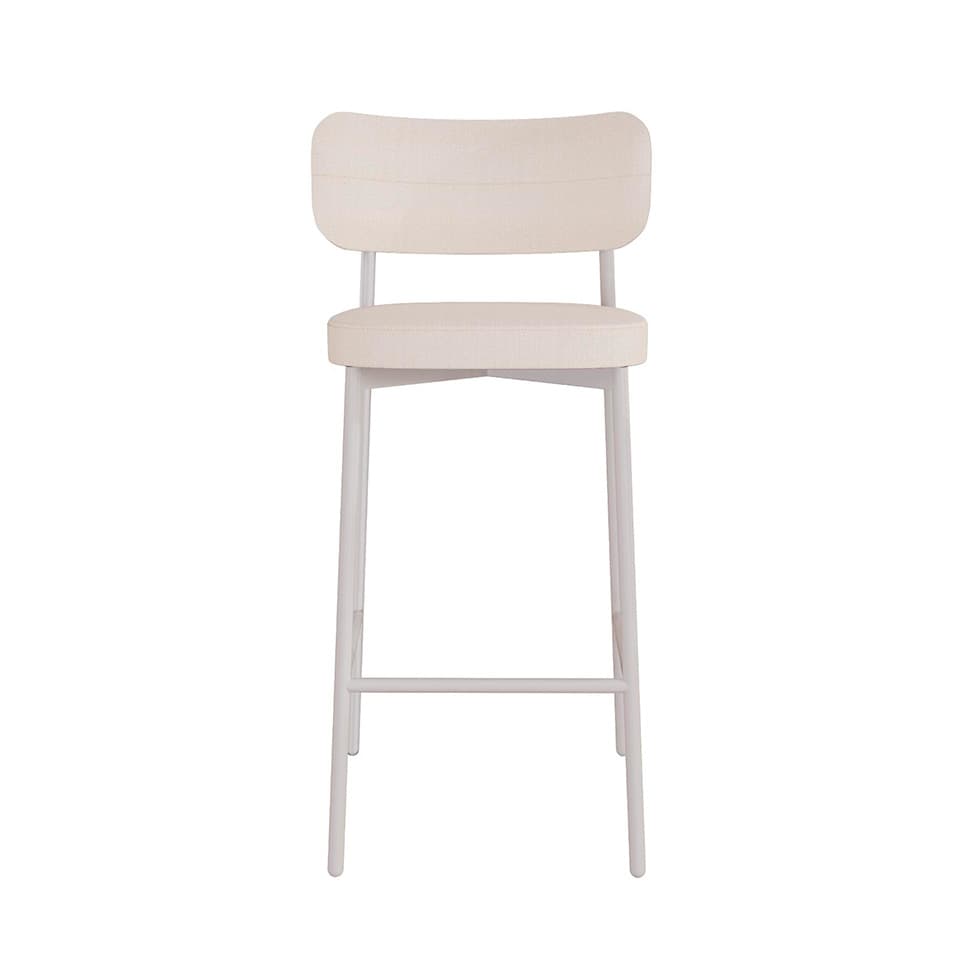 Banqueta Alloa Polipropileno Palha e Branco