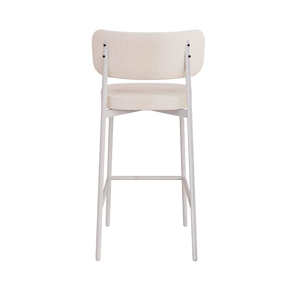Banqueta Alloa Polipropileno Palha e Branco