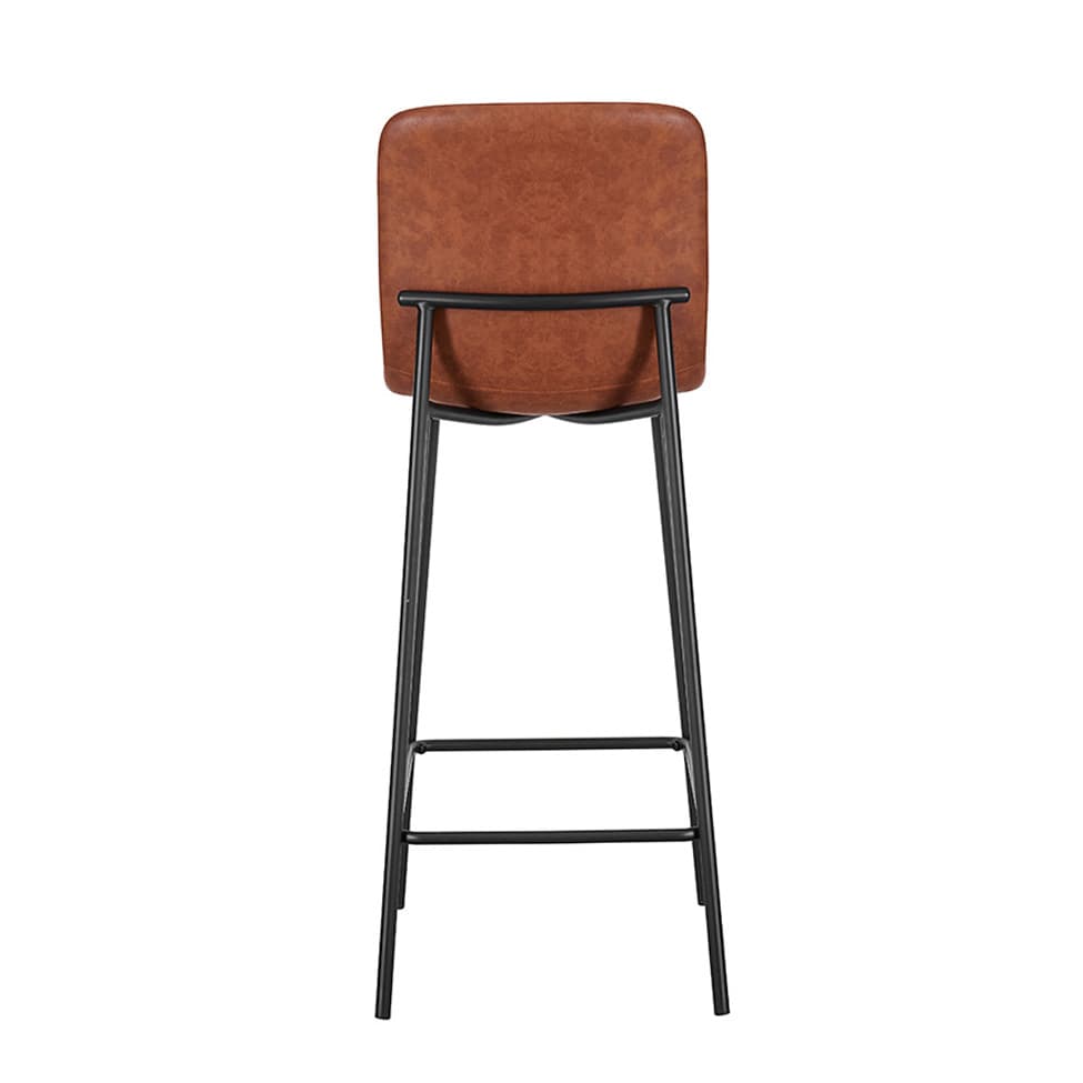 Banqueta Celeste Poliuretano Marrom e Preta