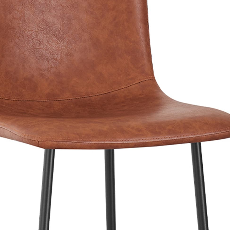 Banqueta Celeste Poliuretano Marrom e Preta