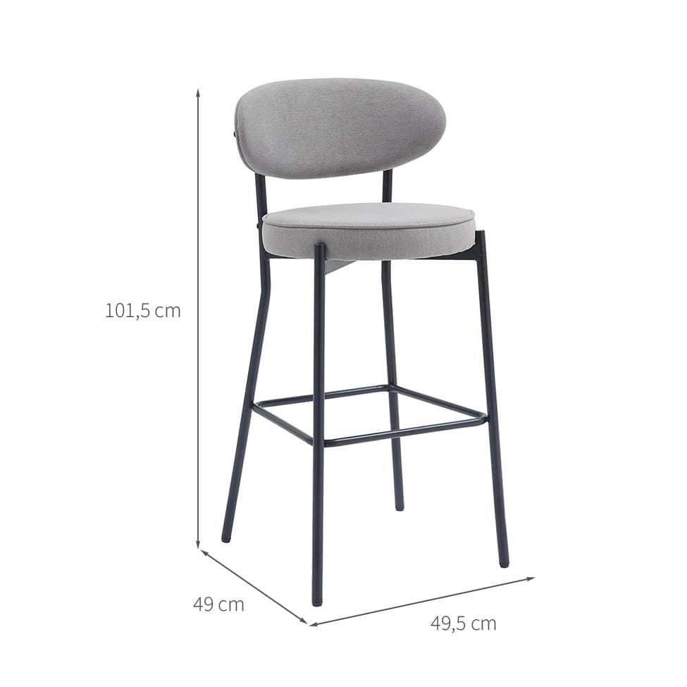 Banqueta Eva Poliéster Cinza