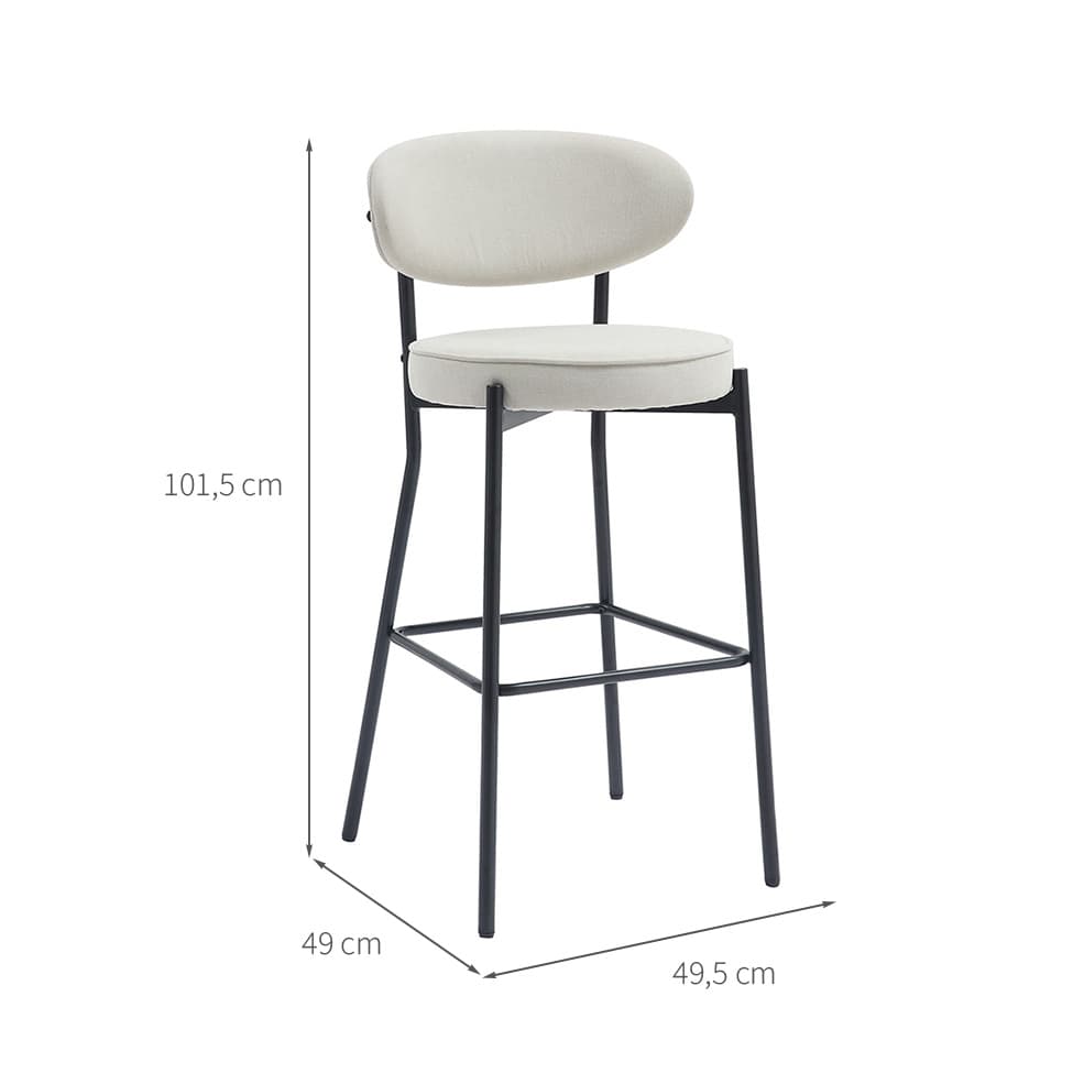 Banqueta Eva Poliéster Off White