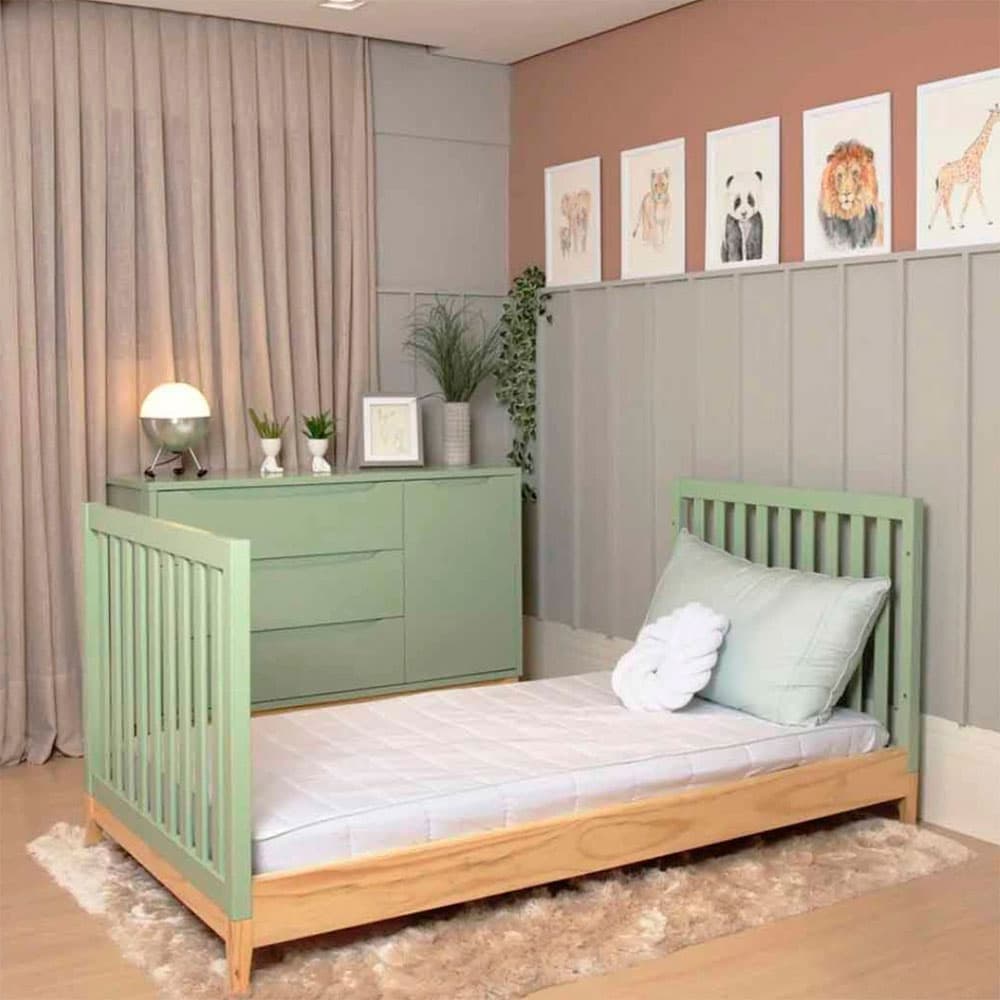 Berço 2 em 1 Amor Perfeito Verde