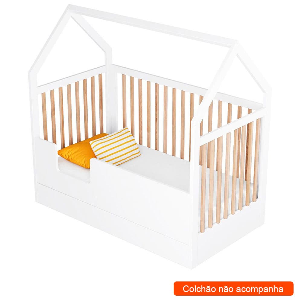 Berço Montessoriano Minicama Wood Branco