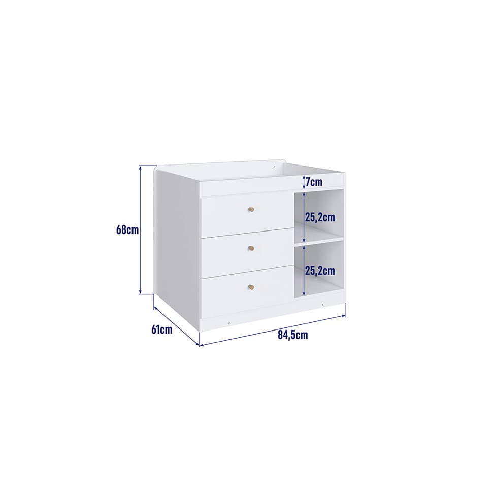 Berço Multifuncional Cristal 5 GV Branco