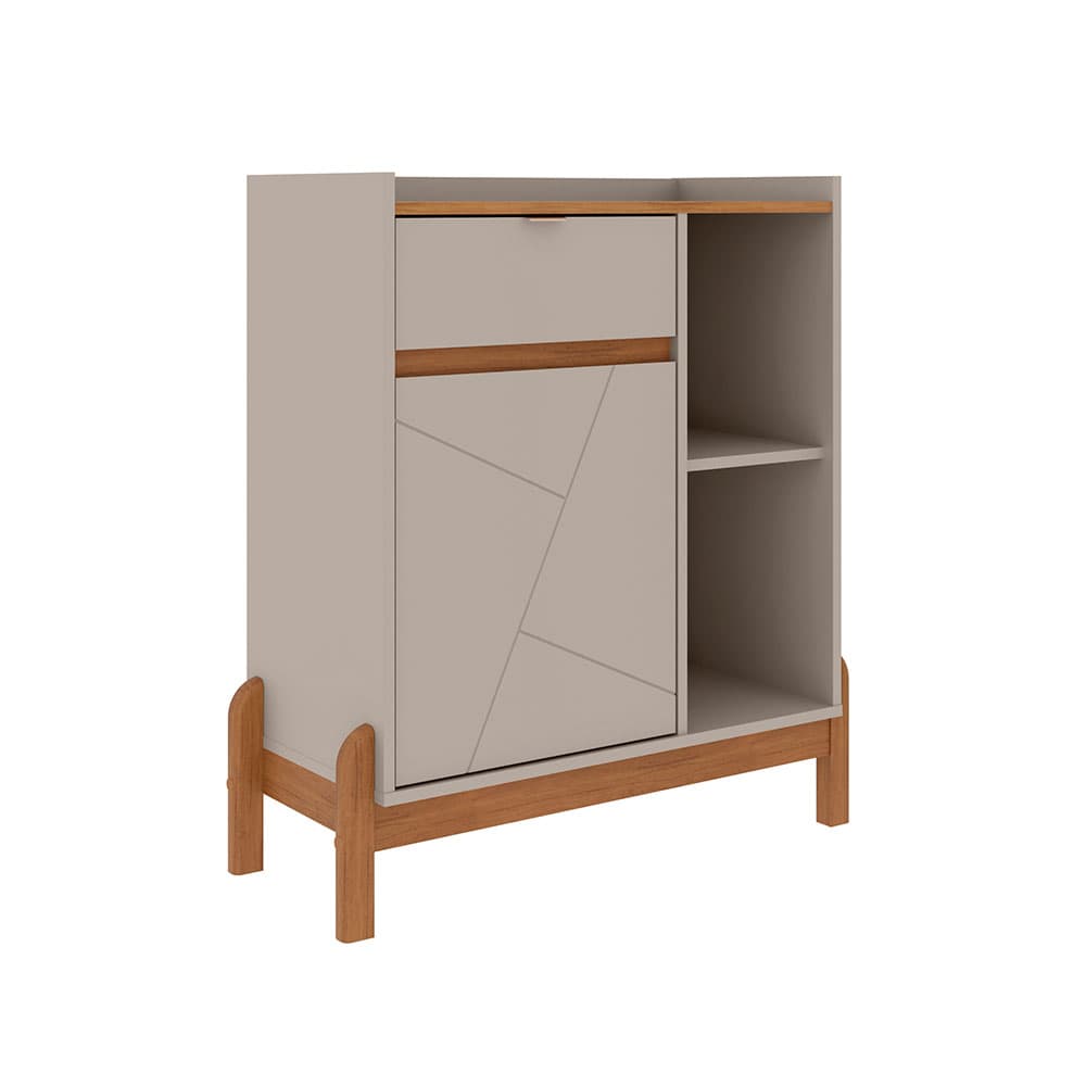 Buffet Bari 1 PT 1 GV Off White e Cedro