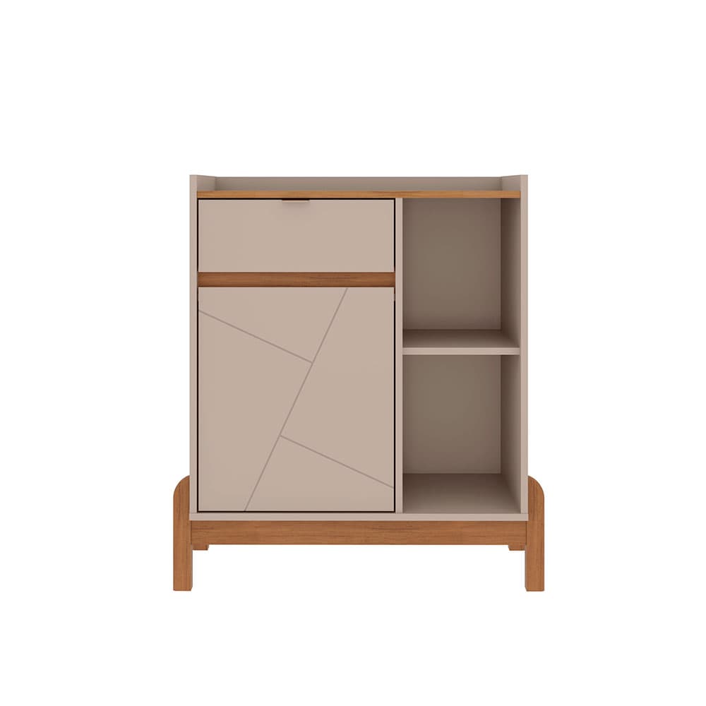Buffet Bari 1 PT 1 GV Off White e Cedro