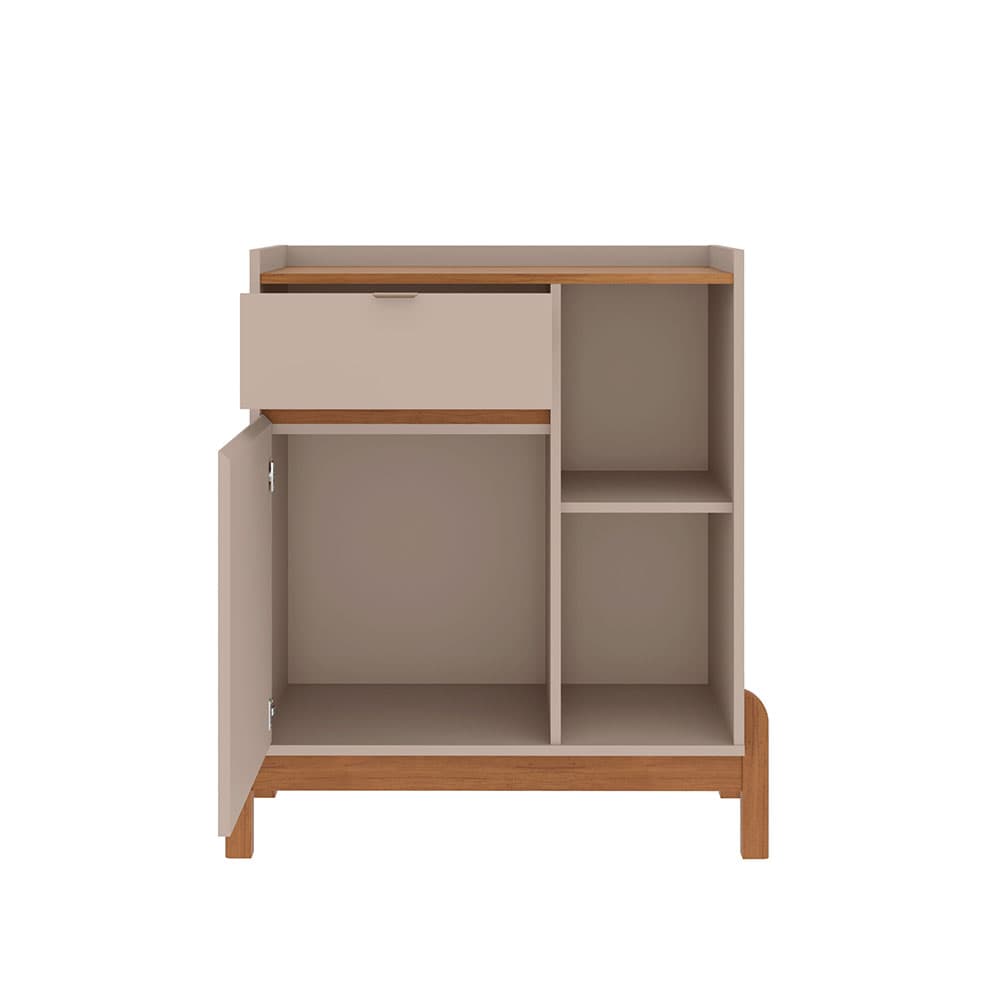 Buffet Bari 1 PT 1 GV Off White e Cedro