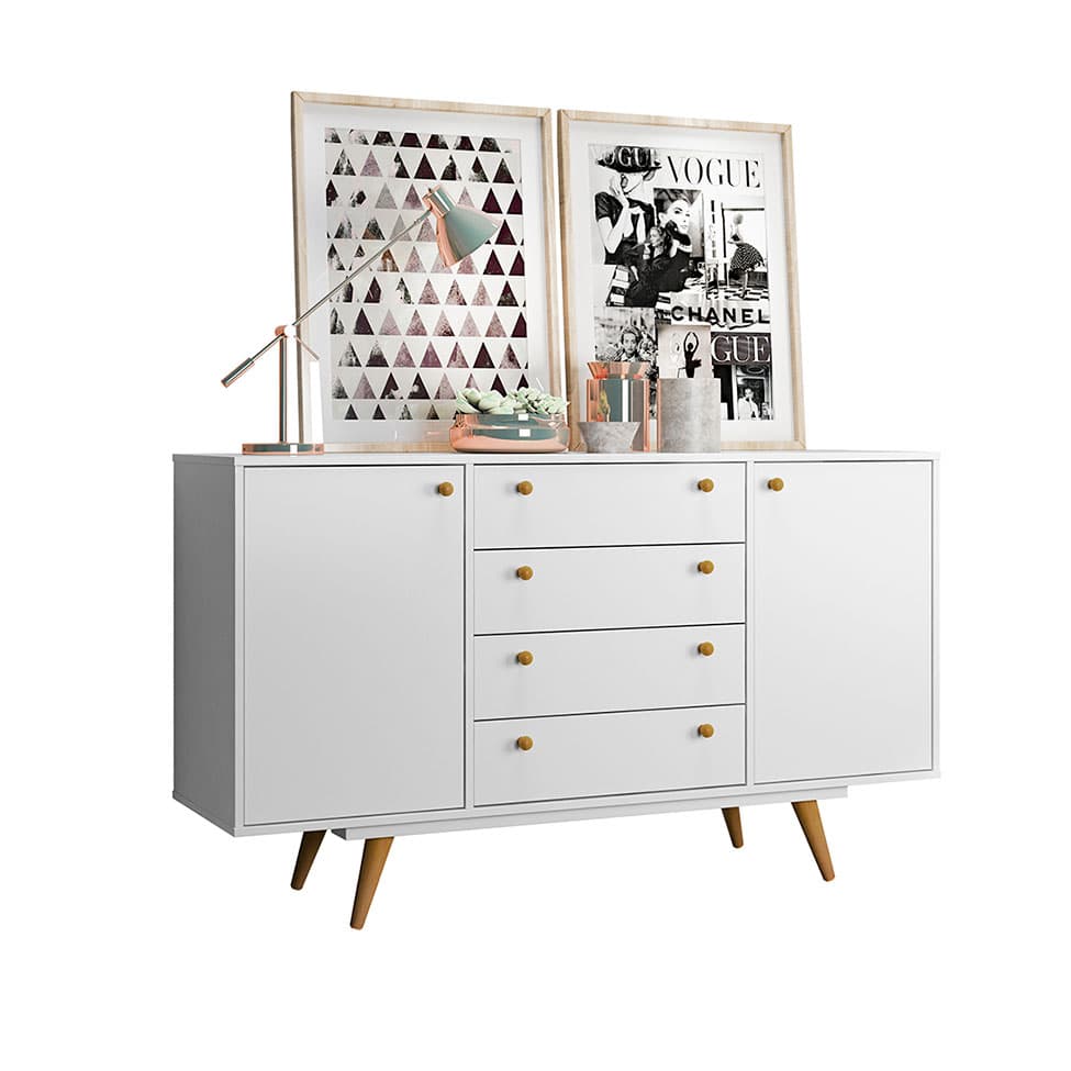 Buffet Califórnia 4 GV 2 PT Branco
