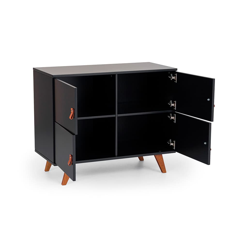 Buffet Skin 4 PT Preto e Garapa