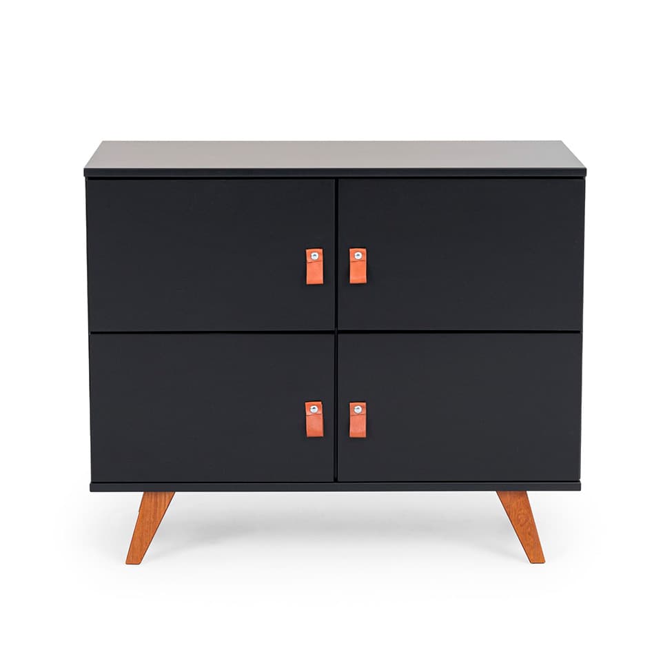 Buffet Skin 4 PT Preto e Garapa