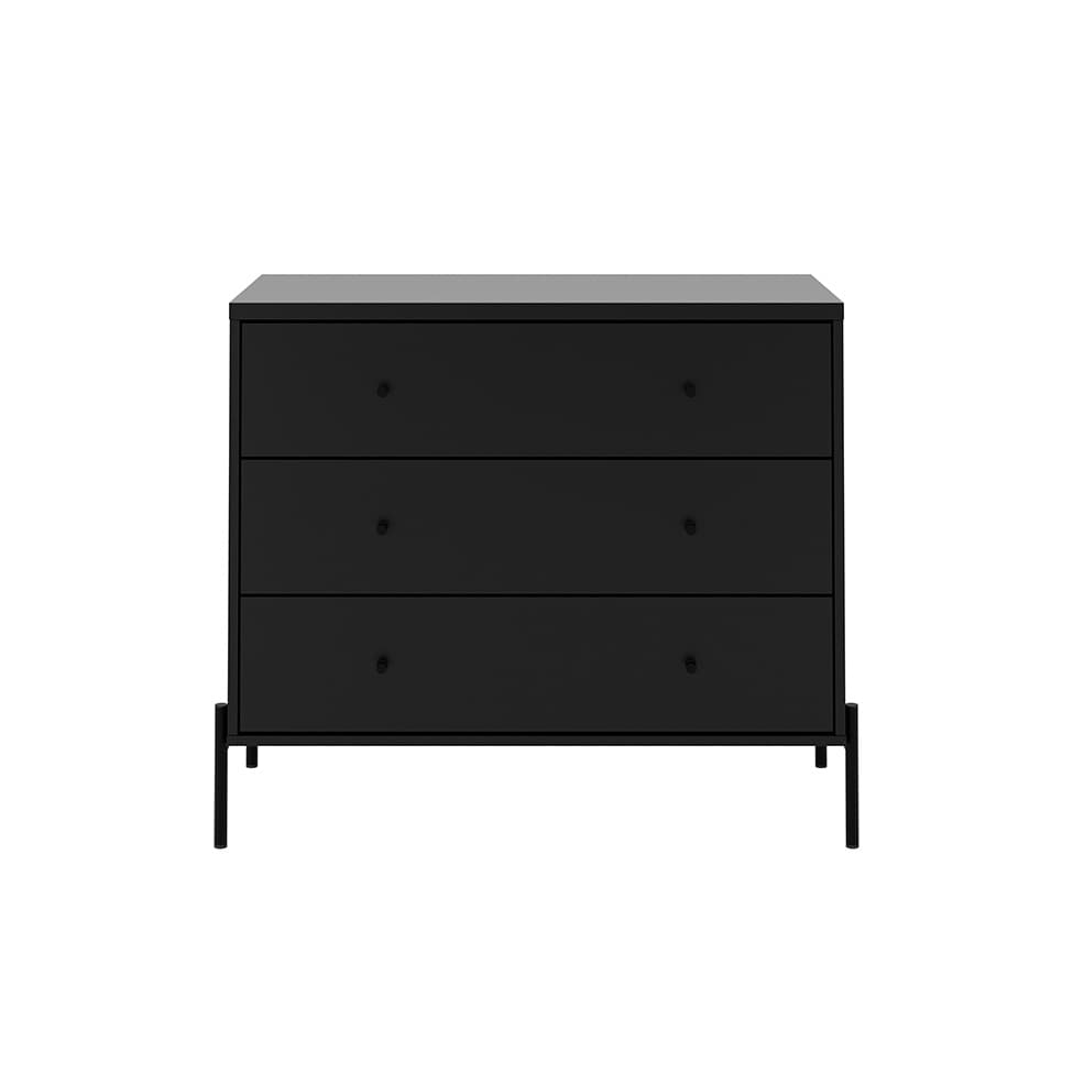 Cômoda Jasper 3 Gavetas Preta