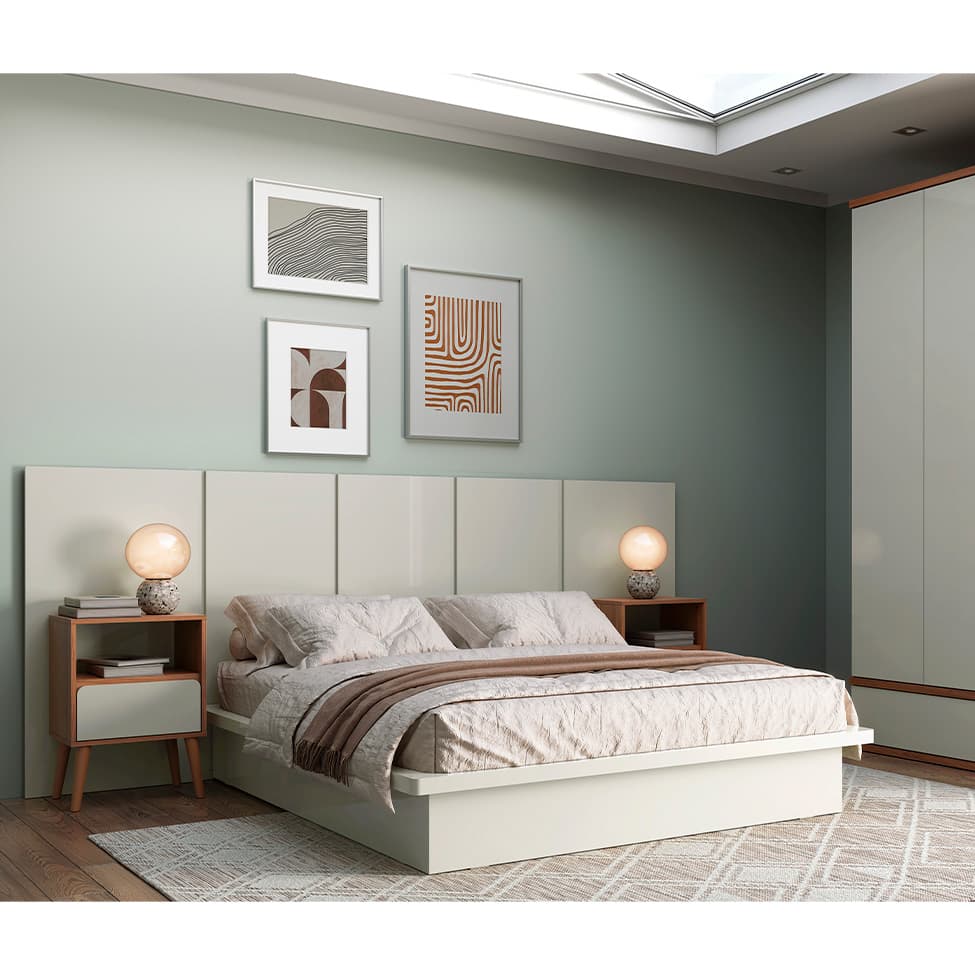 Cabeceira King Basic Off White