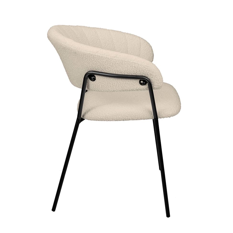 Cadeira Mara Bouclé Off White