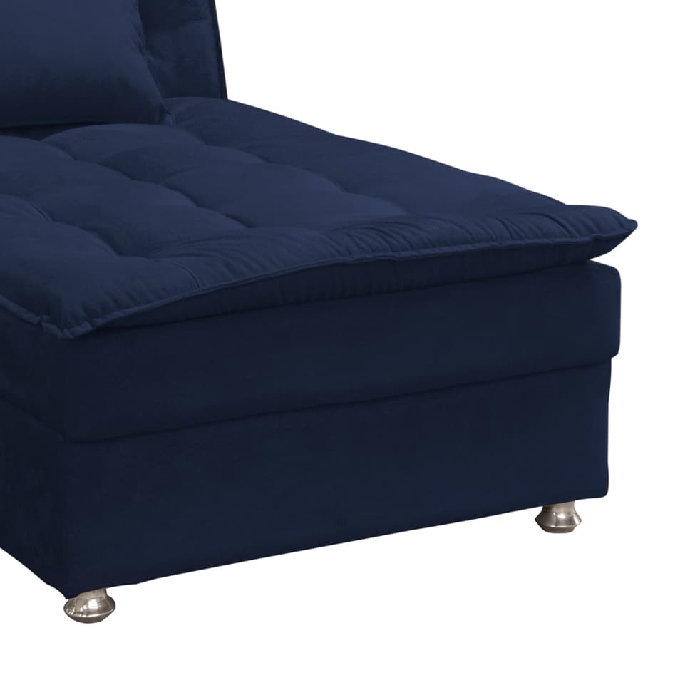 Chaise Penélope Veludo Azul