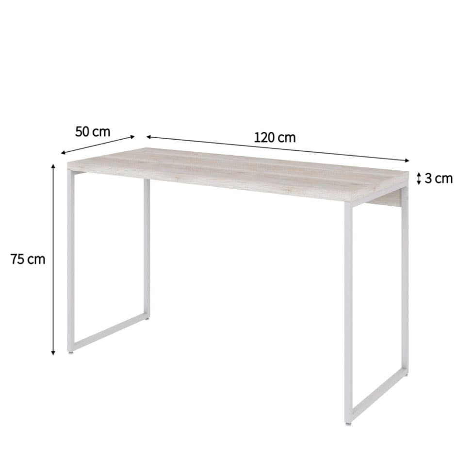 Escrivaninha Studio Snow e Branca 120 cm