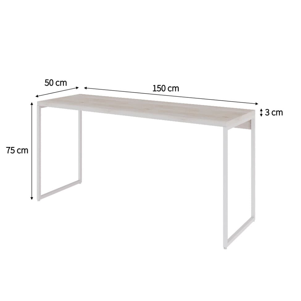 Escrivaninha Studio Snow e Branca 150 cm