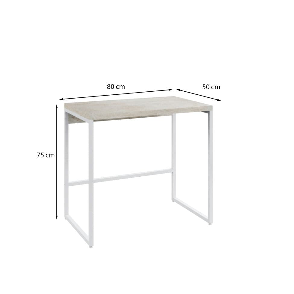 Escrivaninha Studio Snow e Branca 80 cm