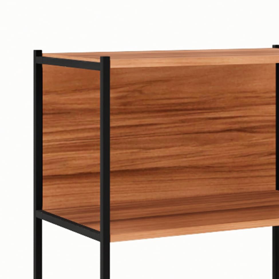 Estante Shelf Nogal Sevilha e Preta 71 cm
