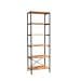 Estante Trento Madeira e Preta 180 cm