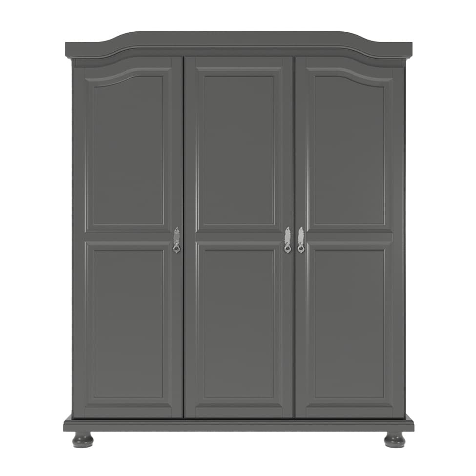 Guarda-Roupa Casal Bastian 3 Portas Cinza