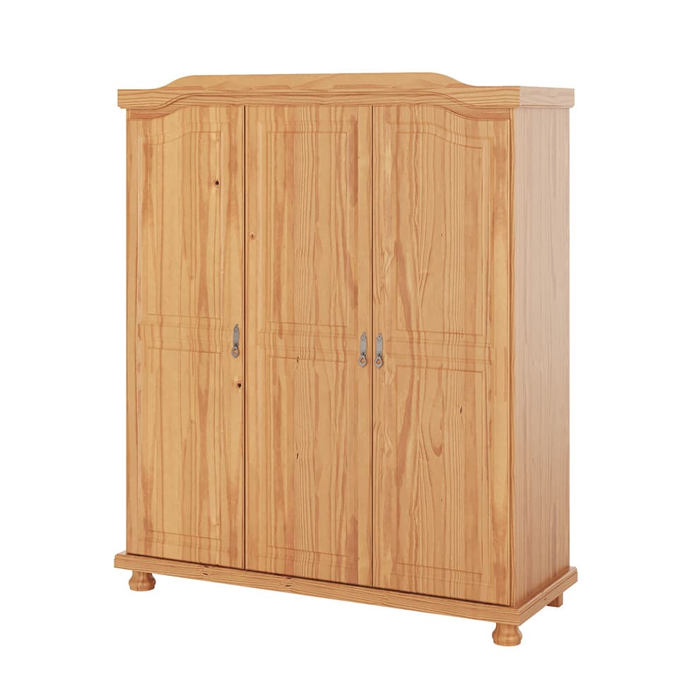 Guarda-Roupa Casal Bastian 3 Portas Natural