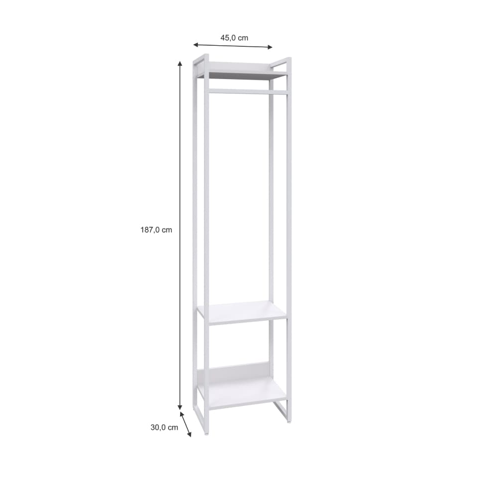 Guarda-Roupa Closet Studio Branco 187x45 cm