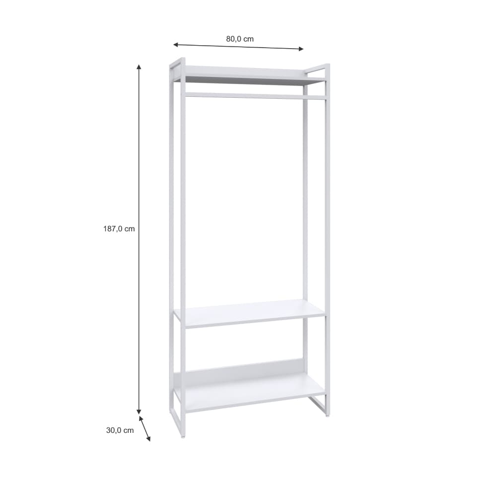 Guarda-Roupa Closet Studio Branco 187x80 cm