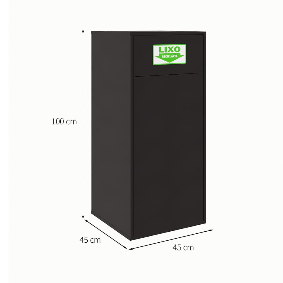 Lixeira de Escritório Module Preta