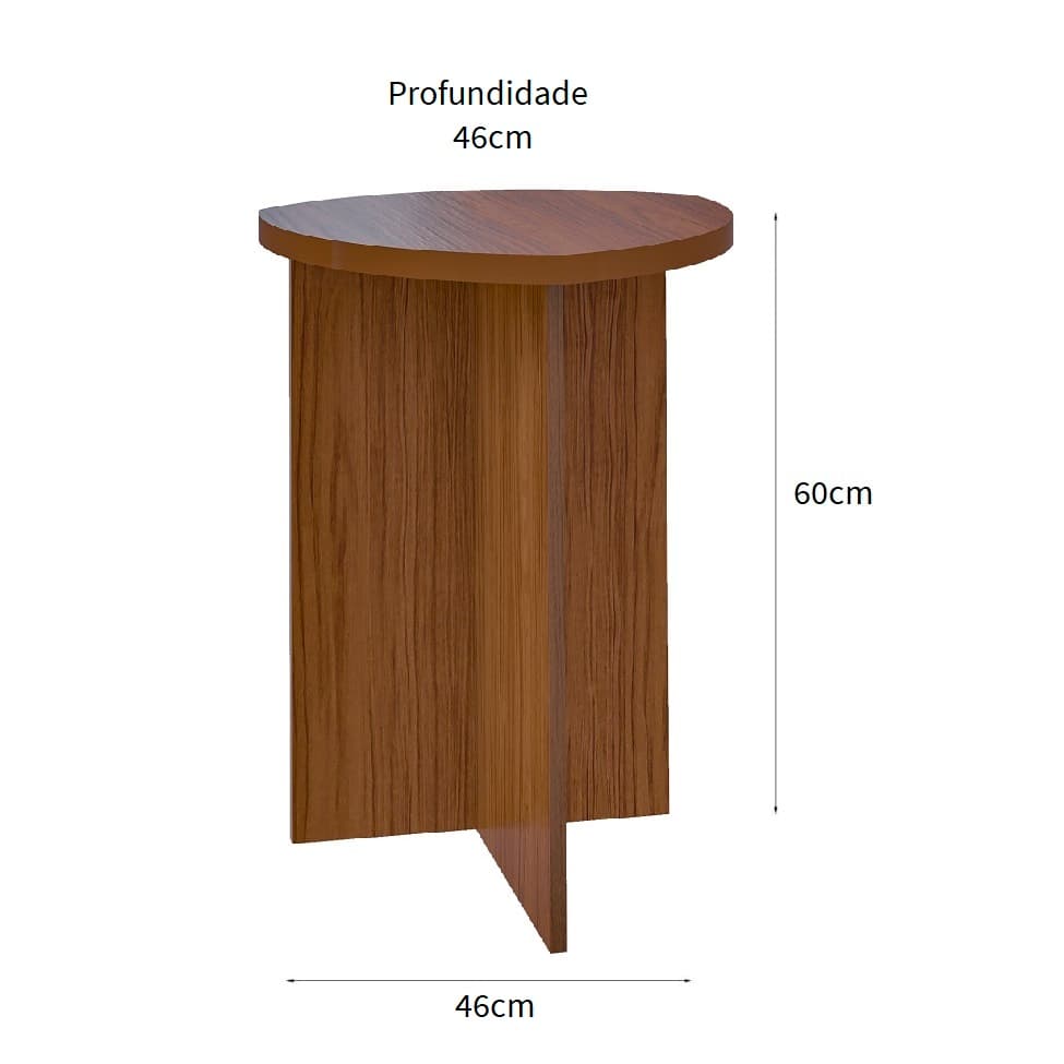 Mesa Lateral Triangular Delta Cedro